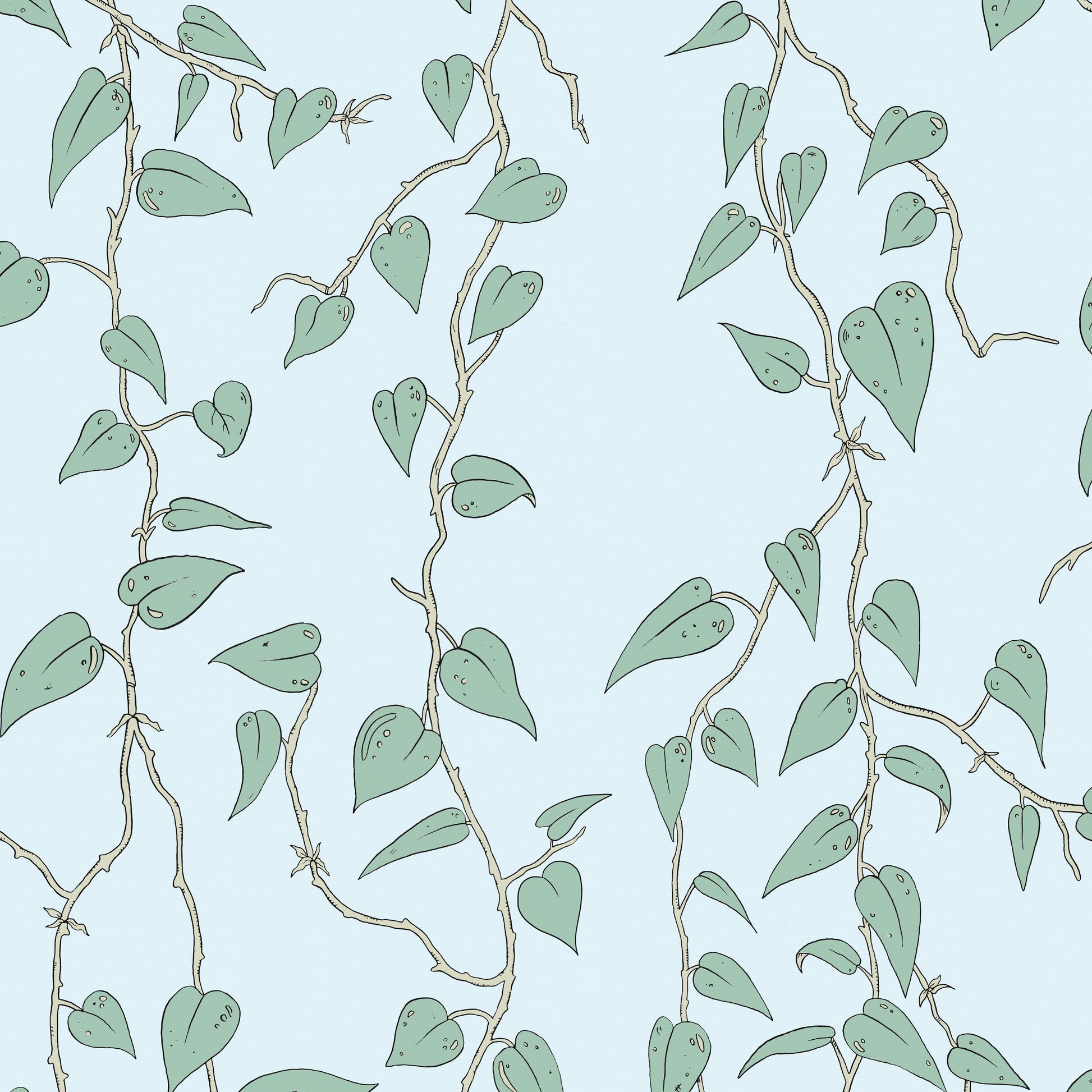 Cascada Wallpaper - Blue - Wear The Walls