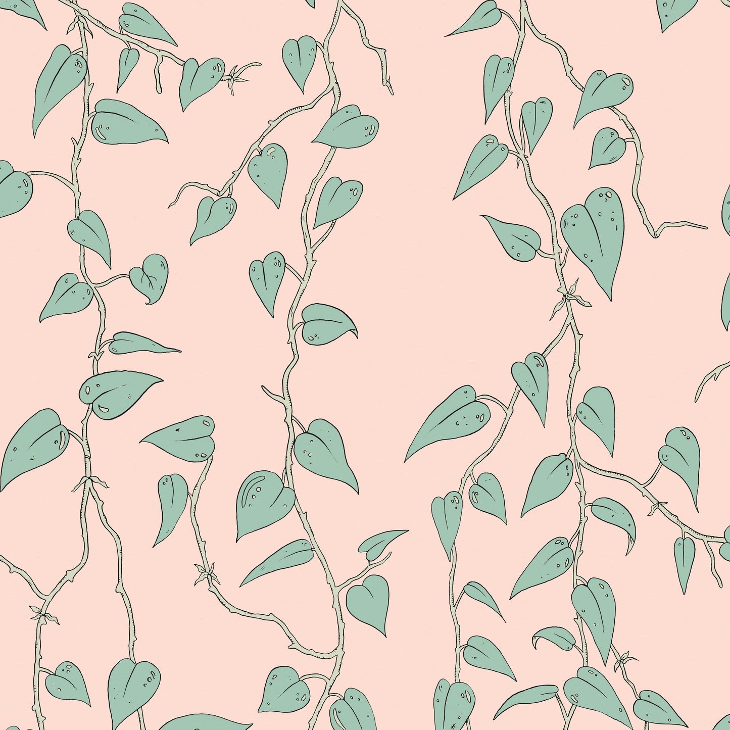 Cascada Wallpaper - Pink - Wear The Walls