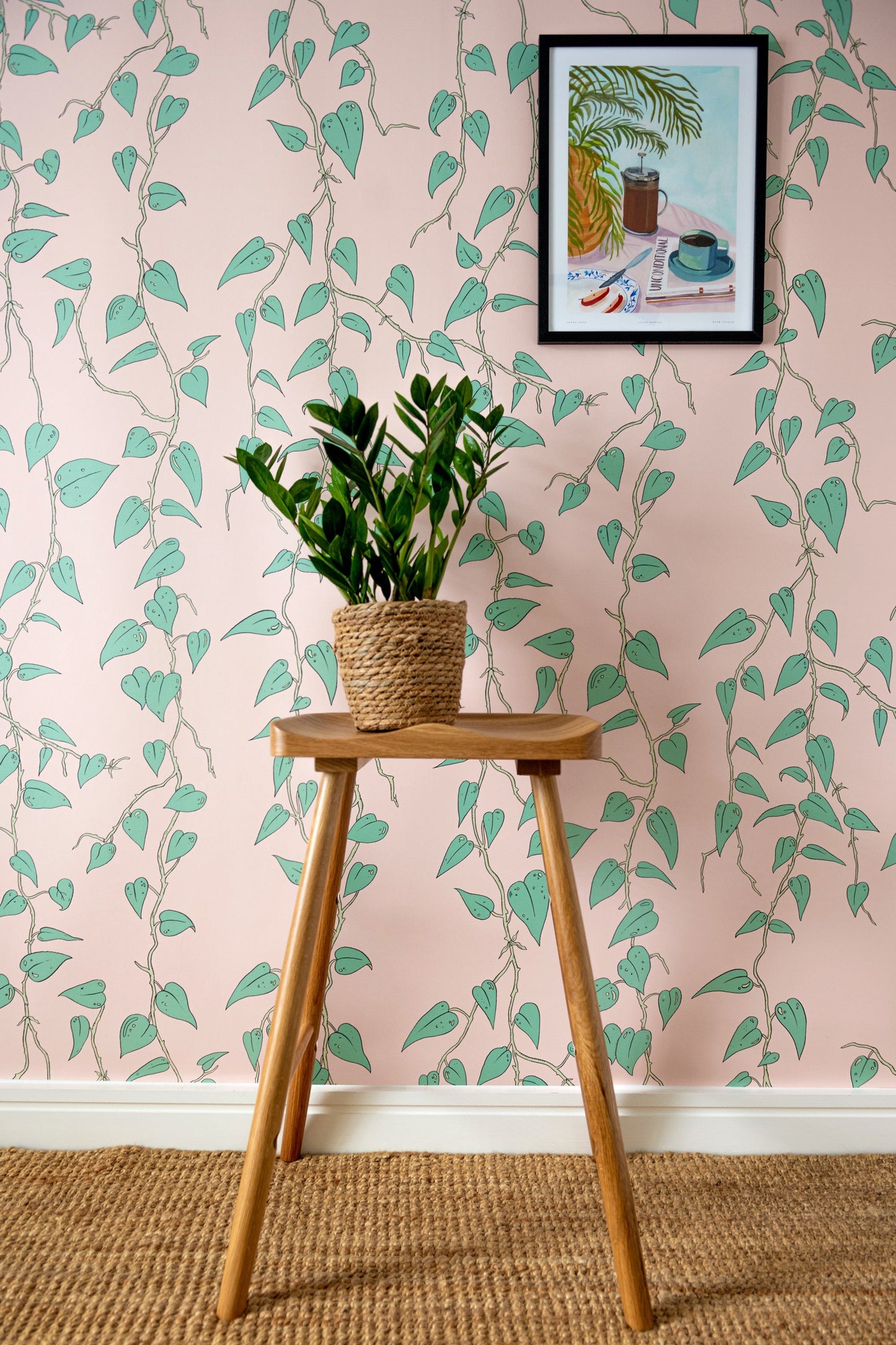 Cascada Wallpaper - Pink - Wear The Walls