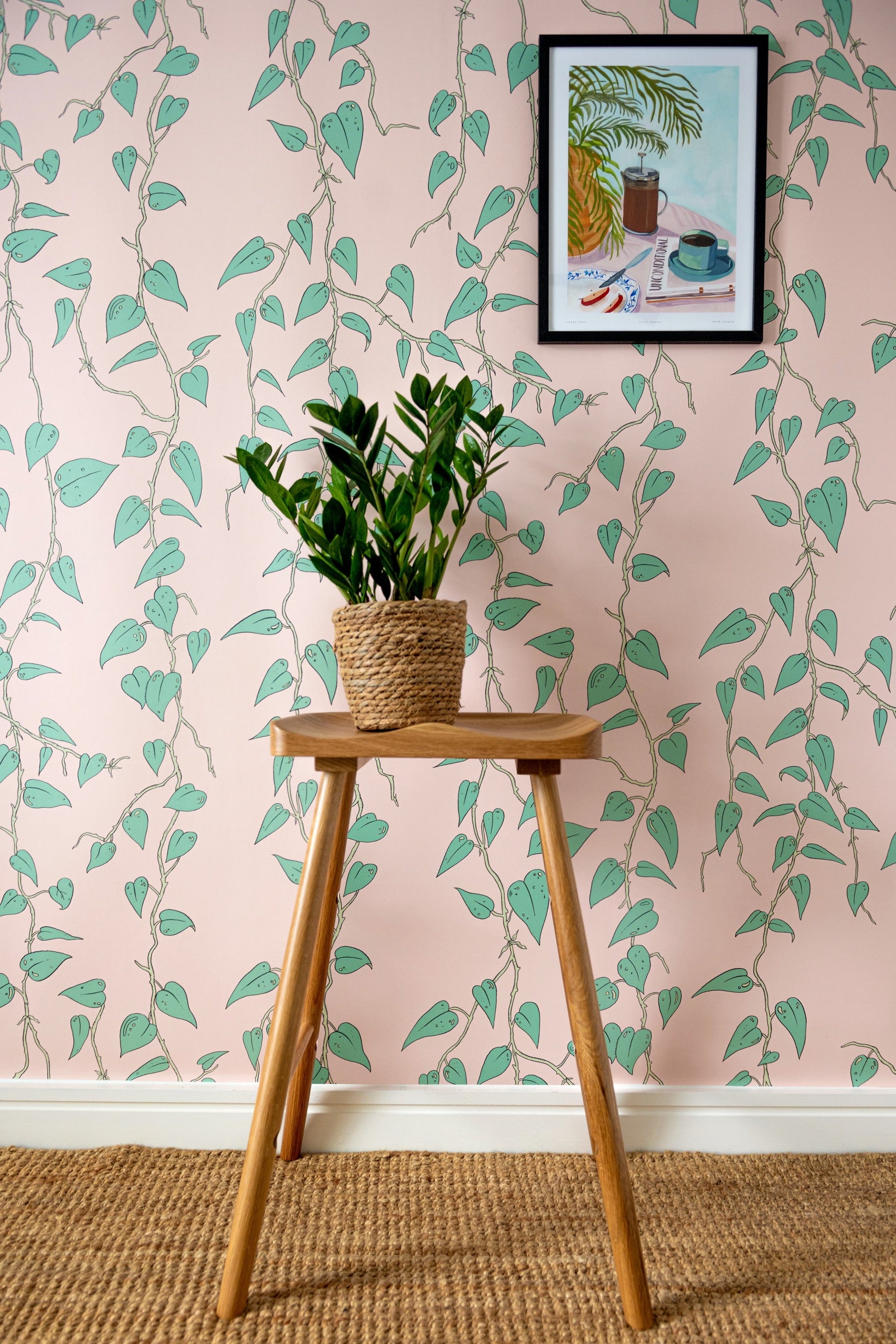 Cascada Wallpaper - Pink - Wear The Walls