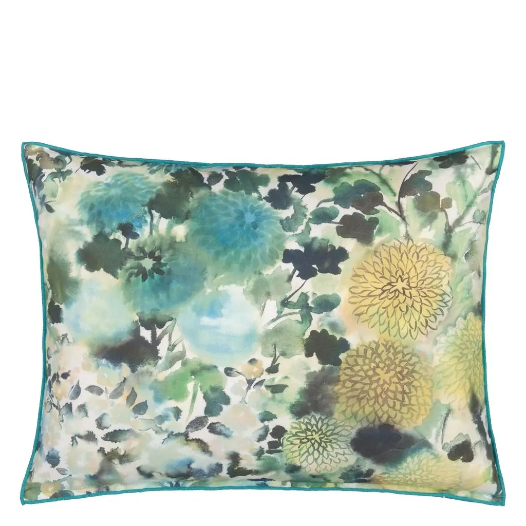 Outdoor Japonaiserie Azure Cushion - Designers Guild