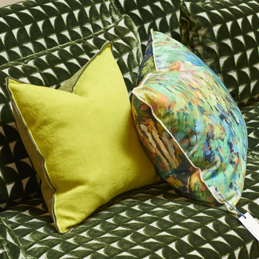 Foret Impressionniste Forest Cotton Cushion - Designers Guild
