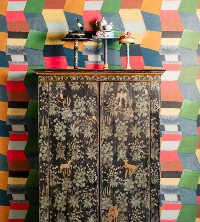 Zig Zag Grass Cloth Wallpaper