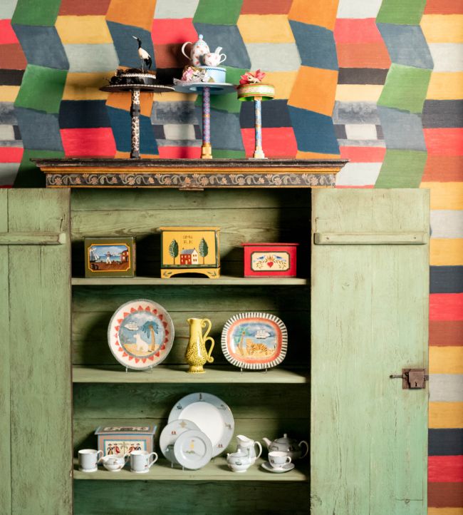 Zig Zag Grass Cloth Wallpaper