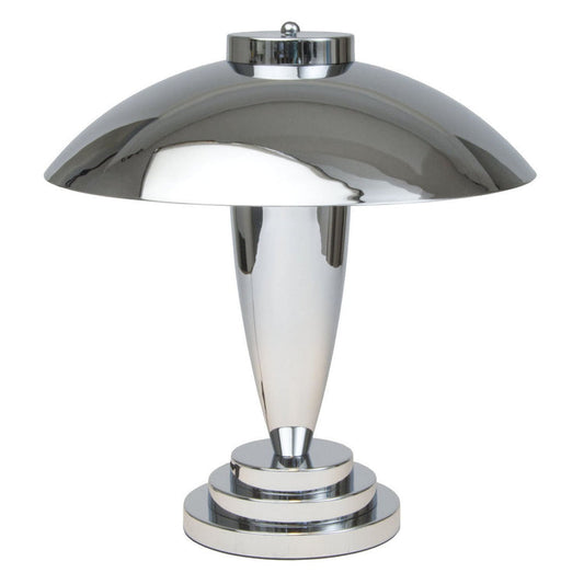 Charlton Deco Style Table Lamp - Silver