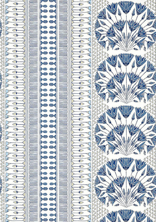 Cairo Wallpaper - Blue and White - AT9624 - Anna French