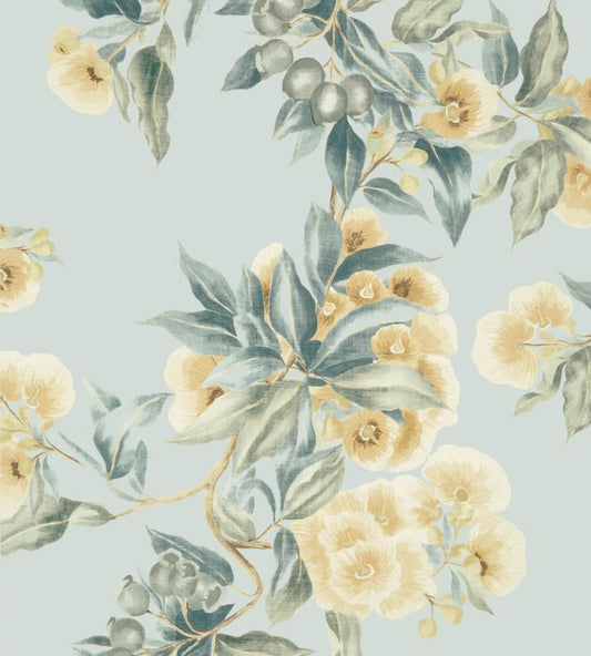 Camellia Garden Wallpaper - Soft Gold - AT24552 - Anna French