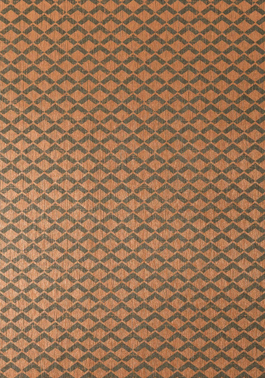 Cashiers Wallpaper - Charcoal and Metallic Copper - AT79112 - Anna French