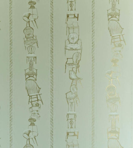 Chairs Wallpaper - Eau de Nil - BG0500-101 - Barneby Gates