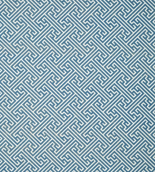 Charlotte Raffia Wallpaper - Blue and White - AT9844 - Anna French