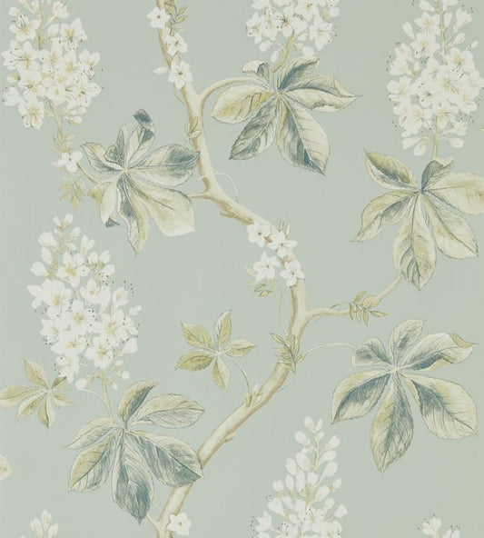 Chestnut Tree Wallpaper - Grey Blue/Sage - DWOW215708 - Sanderson