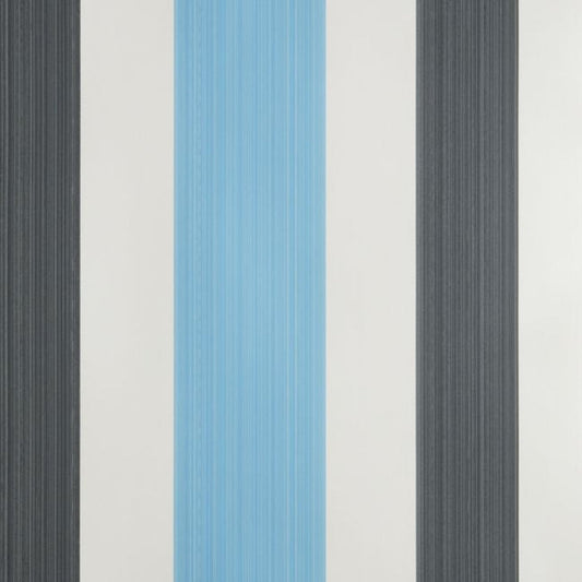 Chromatic Stripe Wallpaper - St Giles Blue - 4205 - Farrow & Ball