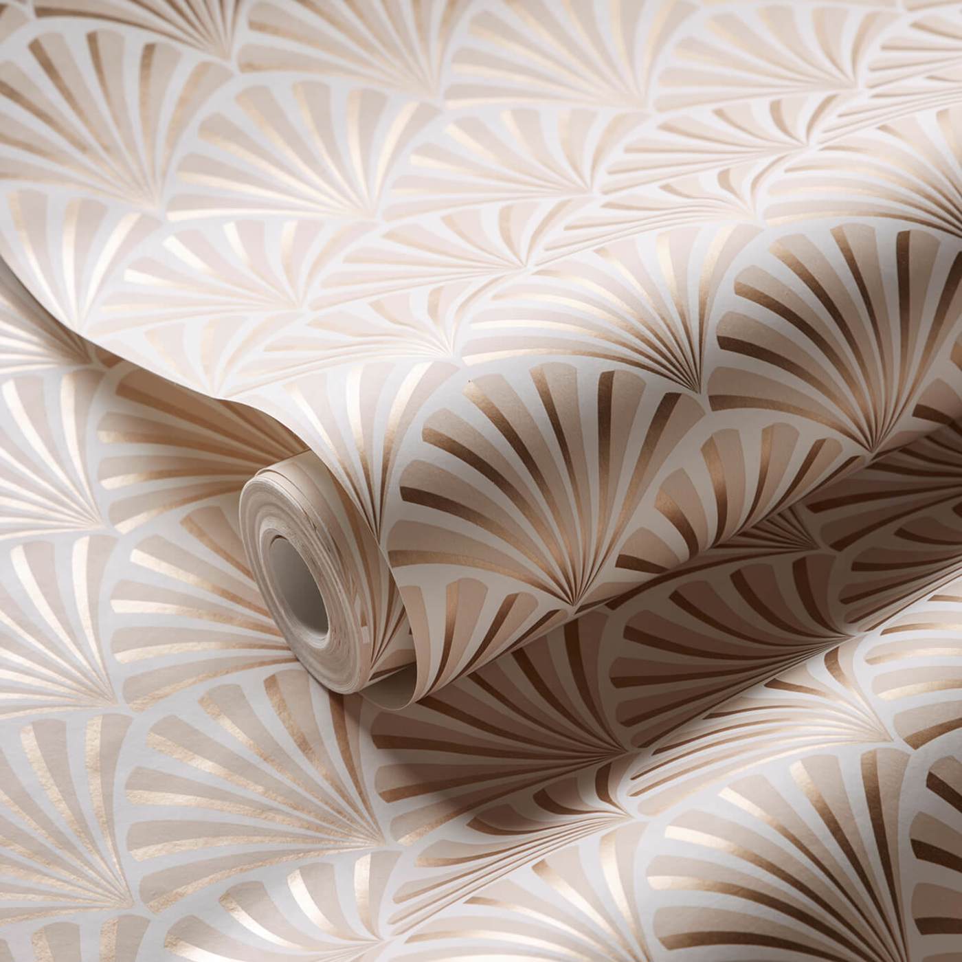Chrysler Wallpaper - Rose Gold - Clarke & Clarke