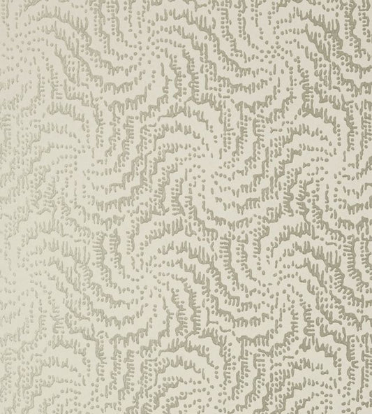 Cirrus Wallpaper - Metallic Pewter on Neutral - AT7938 - Anna French
