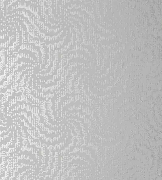 Cirrus Wallpaper - Metallic Silver on Grey - AT7939 - Anna French