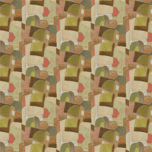 Clay Collage Wallpaper - Terracotta - PDG1201/02 - Designers Guild