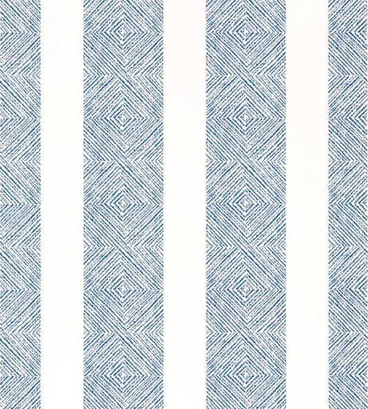 Clipperton Stripe Wallpaper - Navy - AT15128 - Anna French
