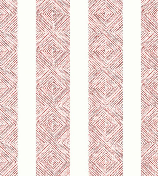 Clipperton Stripe Wallpaper - Red - AT15126 - Anna French