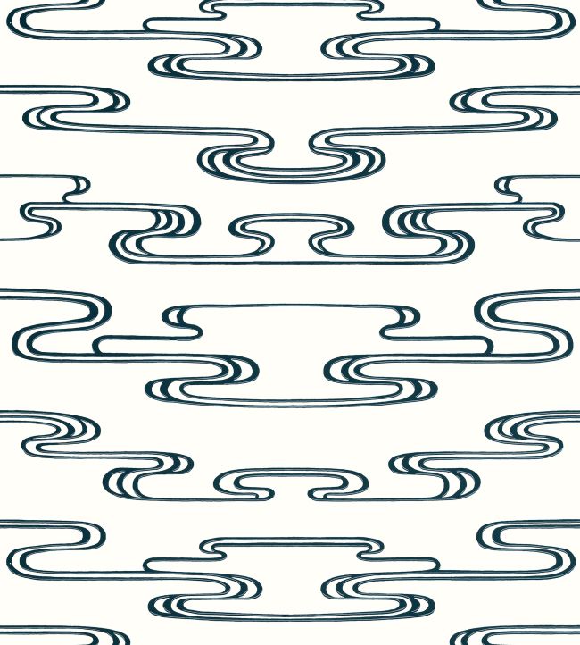 Cloudwater Wallpaper - Black - AT23155 - Anna French