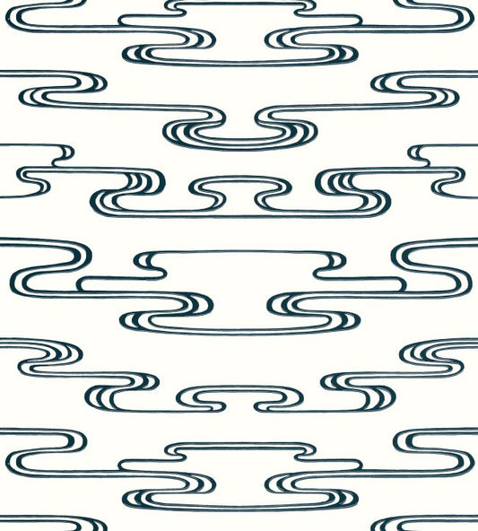 Cloudwater Wallpaper - Black - AT23155 - Anna French