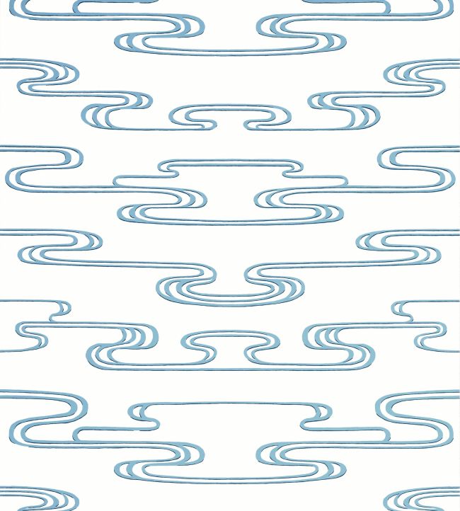 Cloudwater Wallpaper - Blue - AT23153 - Anna French