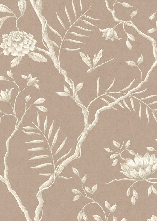Jasper Peony Wallpaper - Cocoa Rose