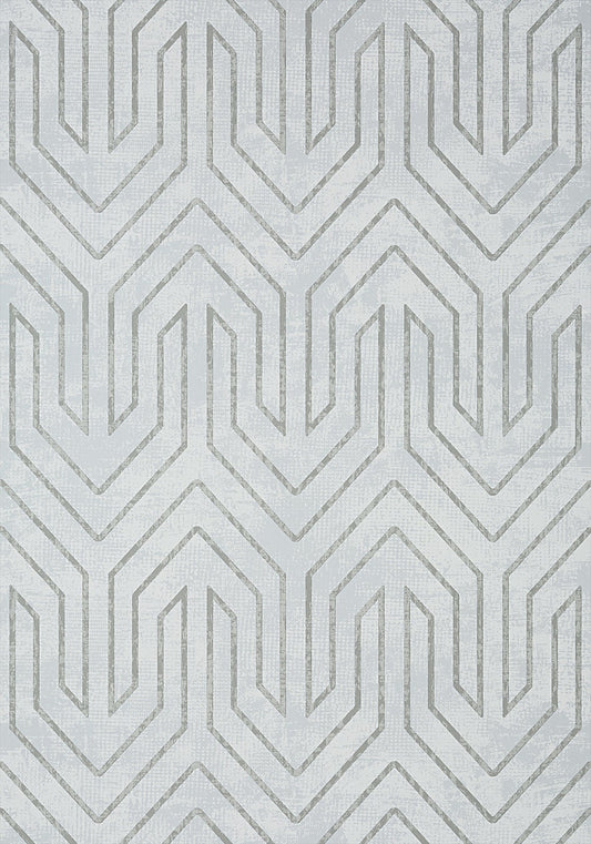 Colburn Chevron Wallpaper - Spa Blue - AT9612 - Anna French