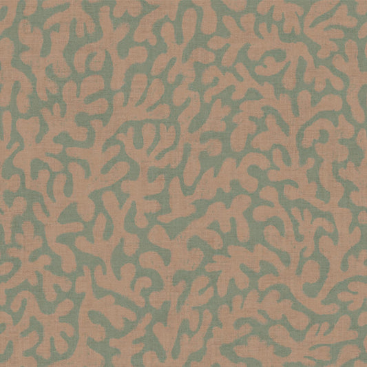 Coral Cove Wallpaper - Autumn Spice & Rustic Green - Lucie Annabel