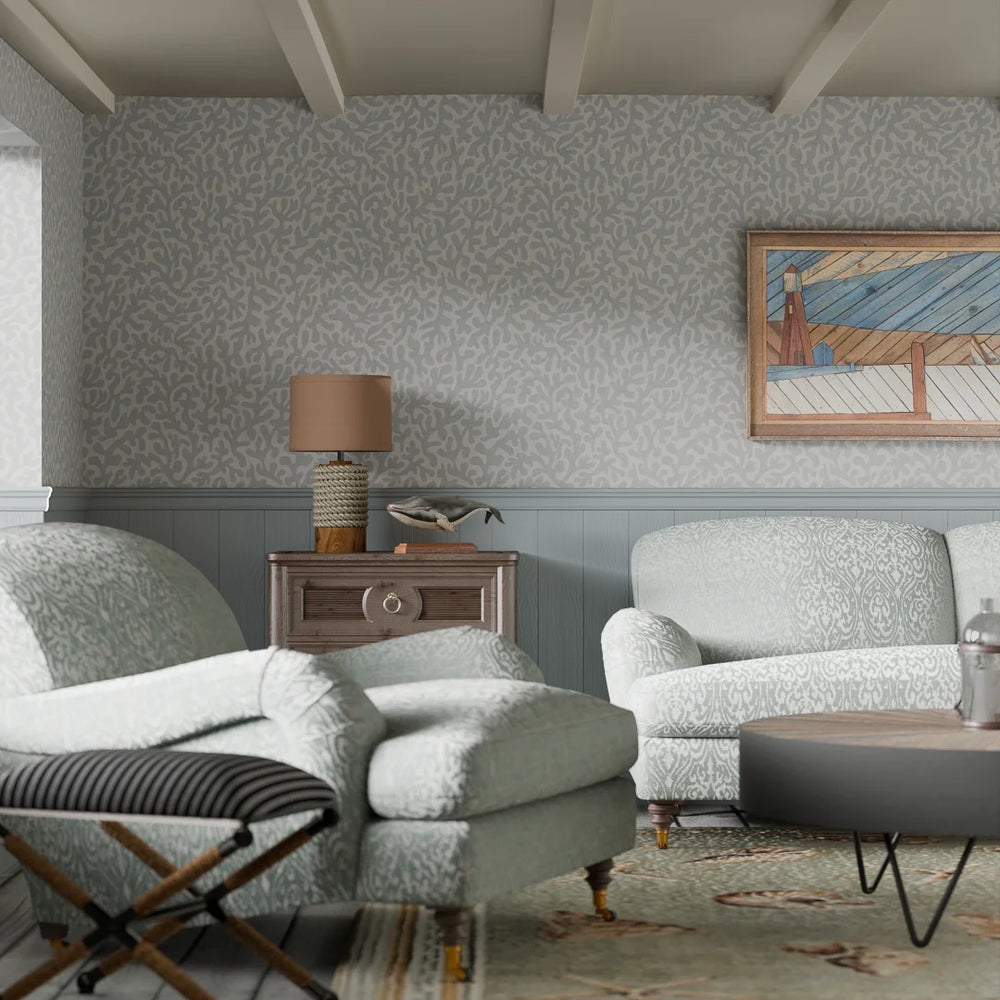 Coral Cove Wallpaper - Cornflower Blue - Lucie Annabel
