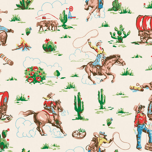Cowgirls Wallpaper - Multi - 125533 - Cath Kidston