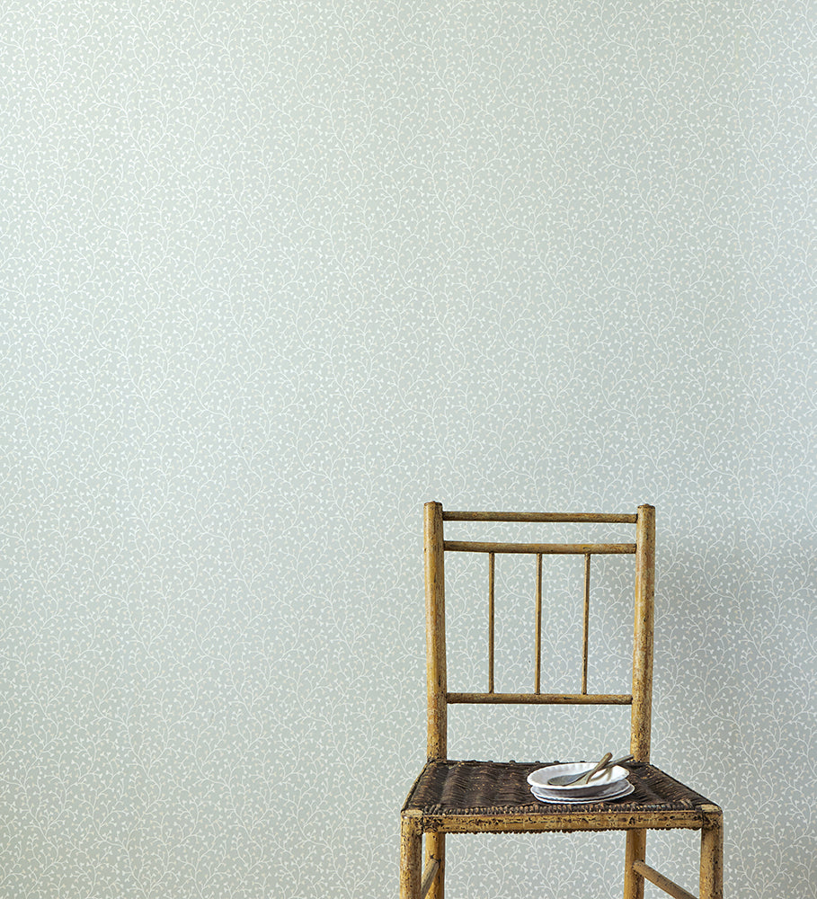 Cress Wallpaper - Old Blue - Colefax & Fowler