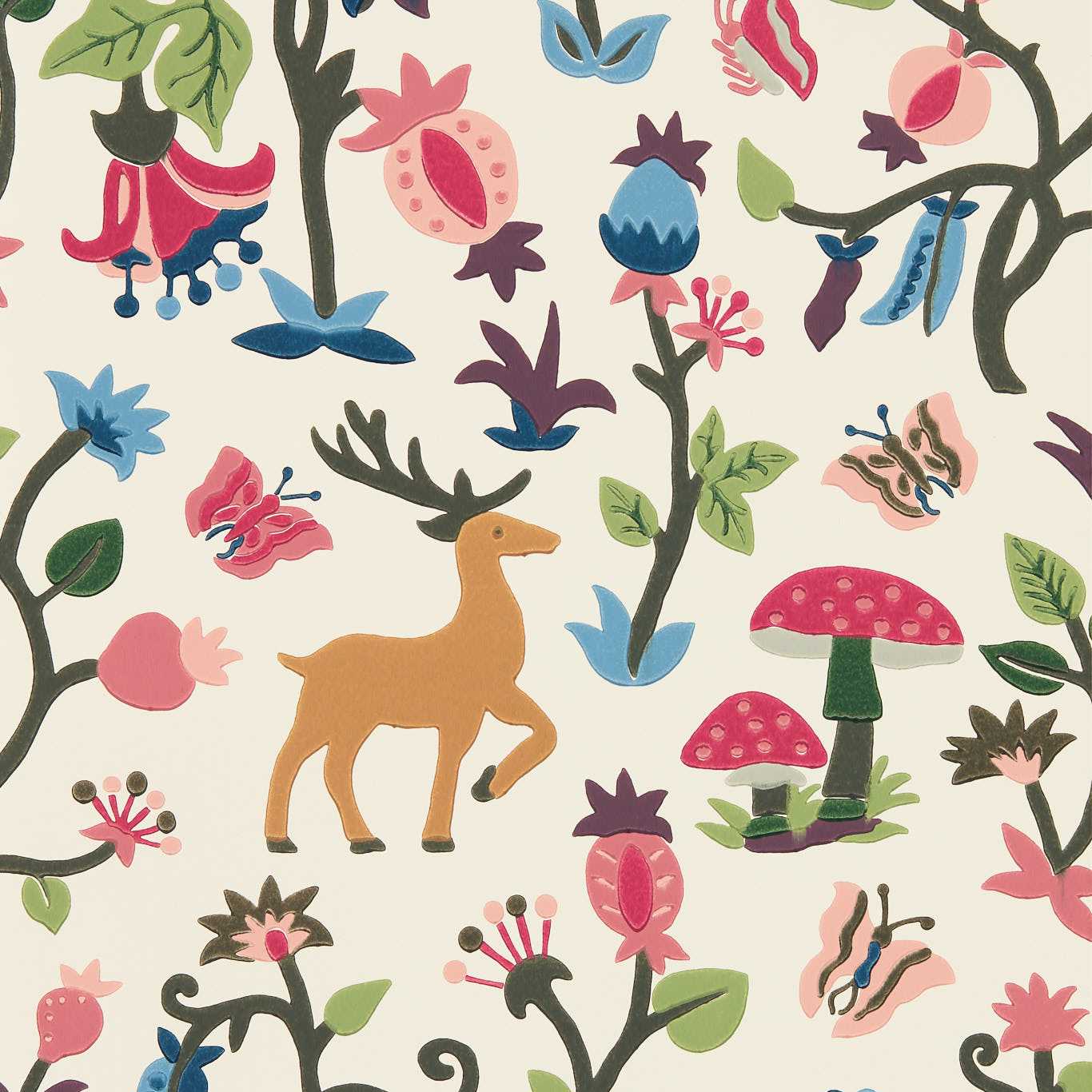 Forest Of Dean Mulberry/Multi Wallpaper