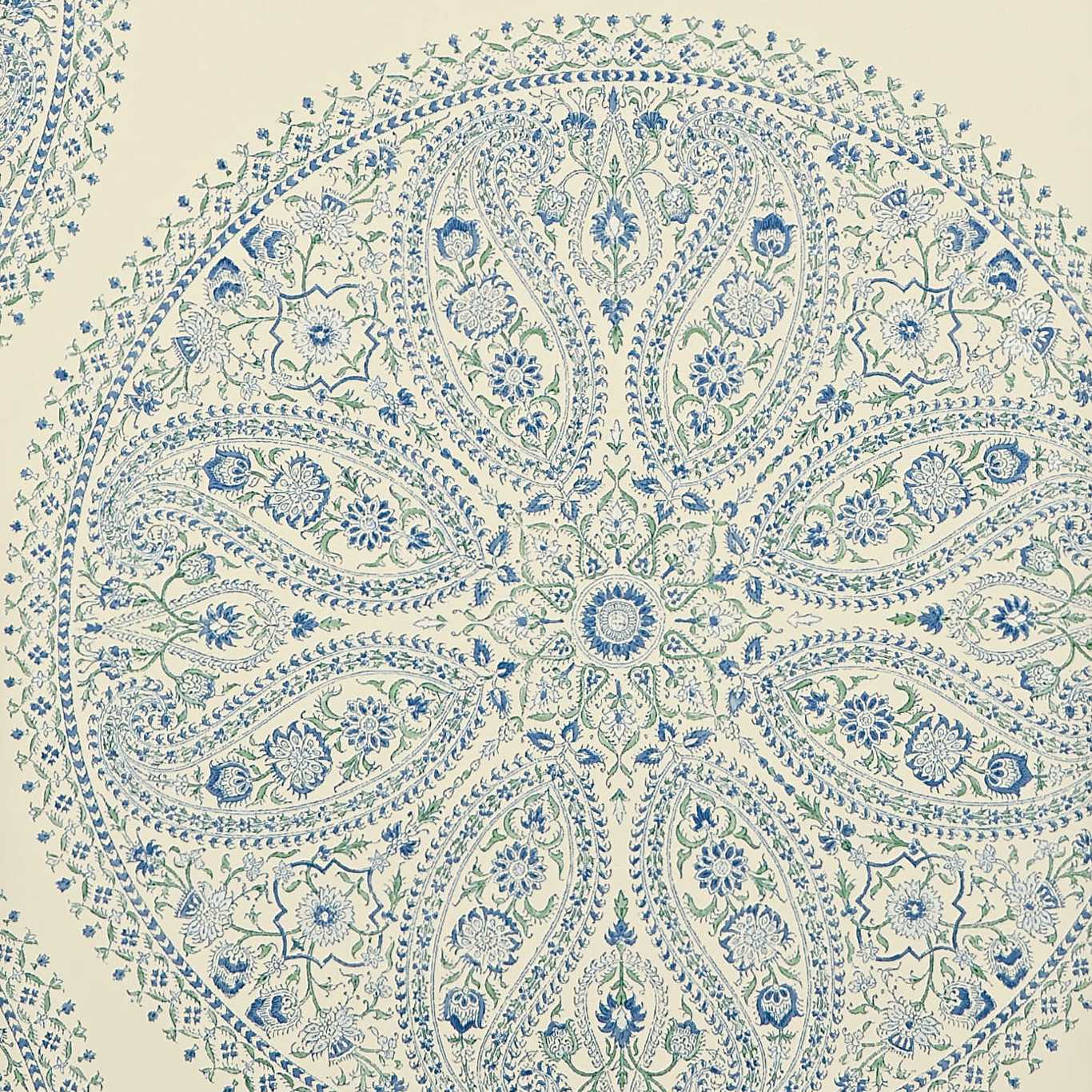 Paisley Circles Wallpaper - Blue