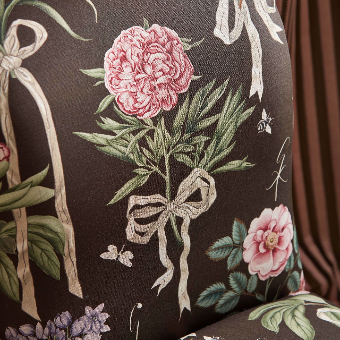 Cupid's Beau Morel/Mantle Fabric - Brown - Sanderson
