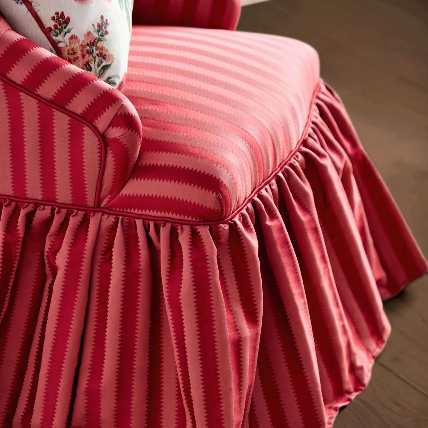 Regency Aperigon Carmine/Raspberry Fabric - Red - Sanderson
