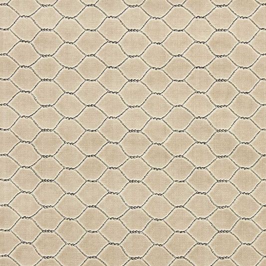 Faraday Velvet Stone Fabric - Sand - Sanderson