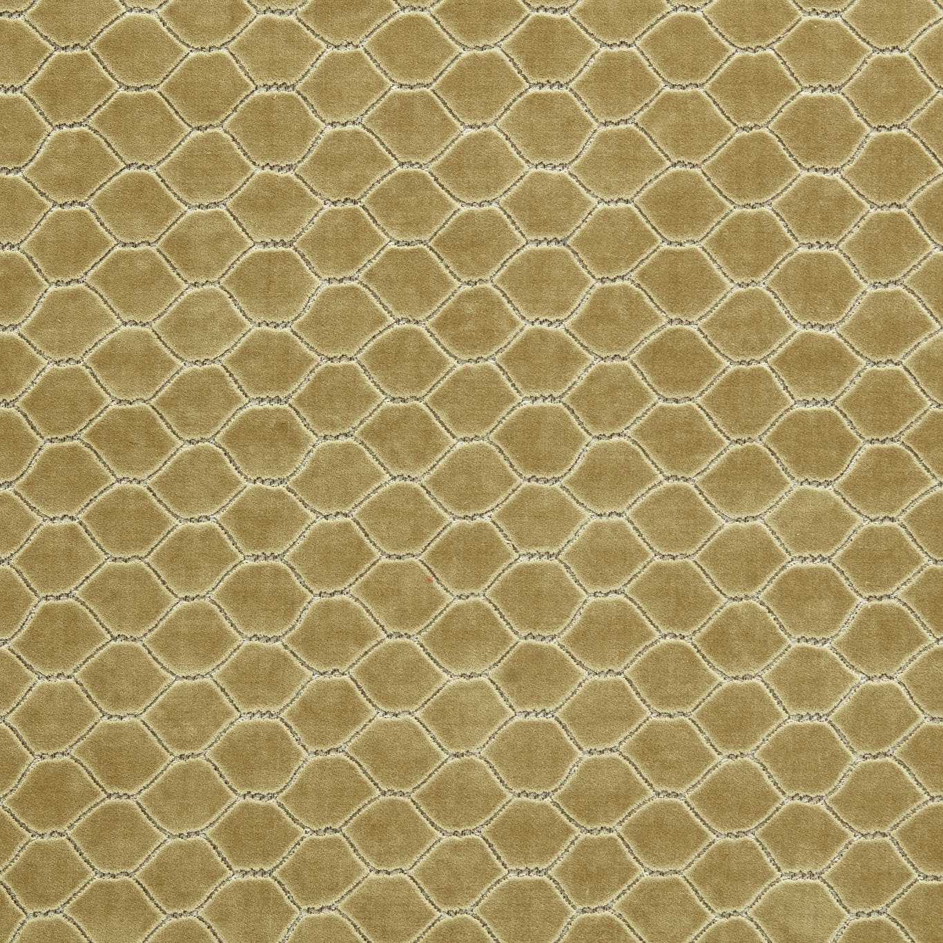 Faraday Velvet Geolu Fabric - Green - Sanderson