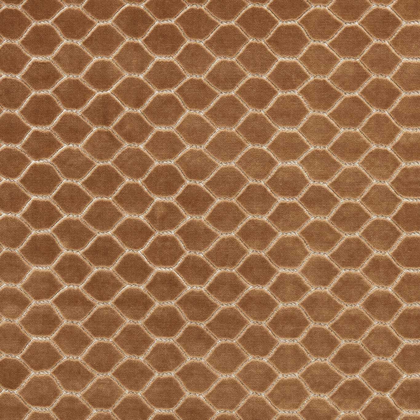 Faraday Velvet Bronze Fabric - Brown - Sanderson