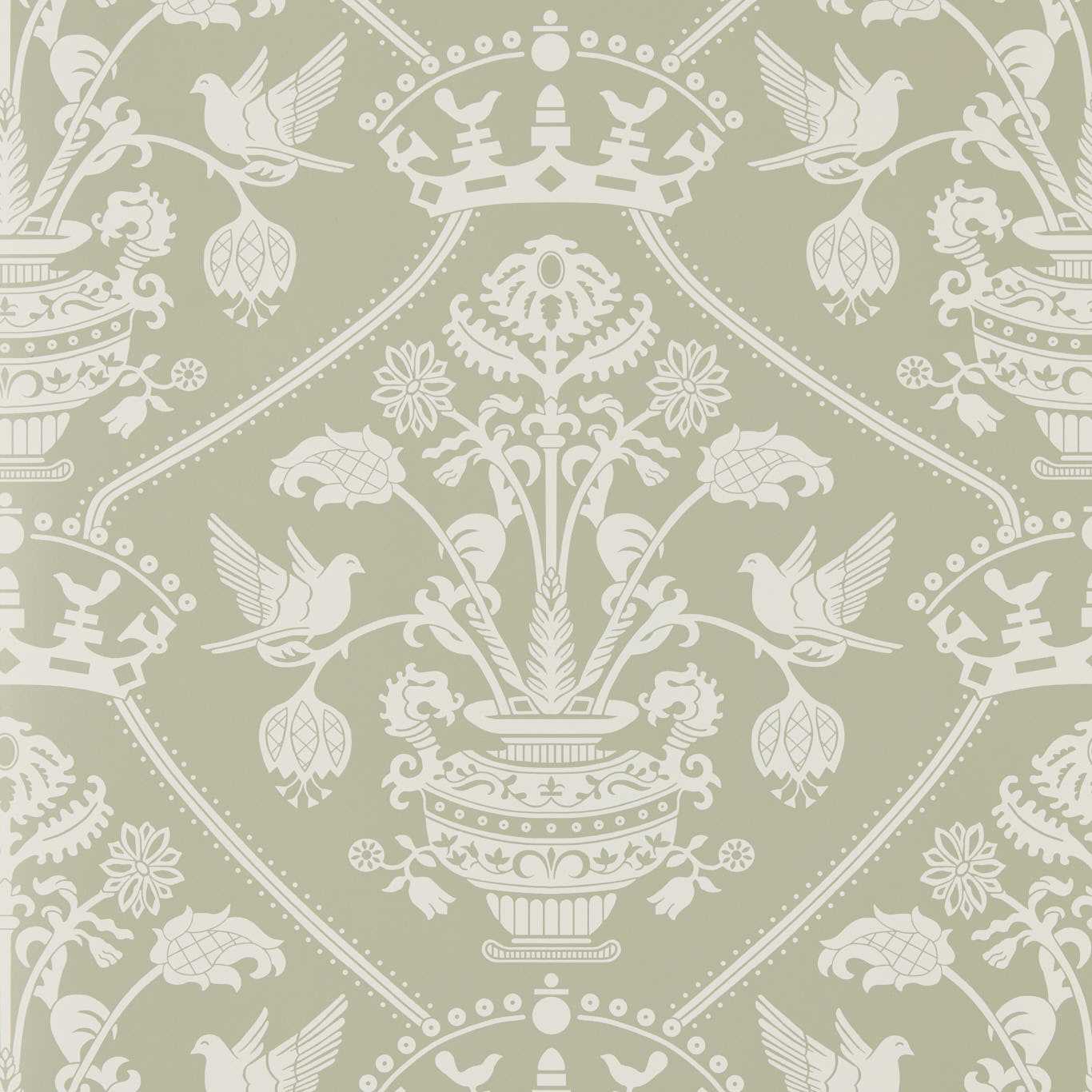 Highgrove Damask Wallpaper