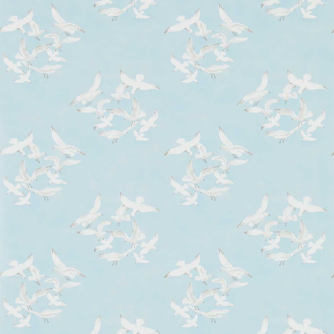 Seagulls Wallpaper - Blue