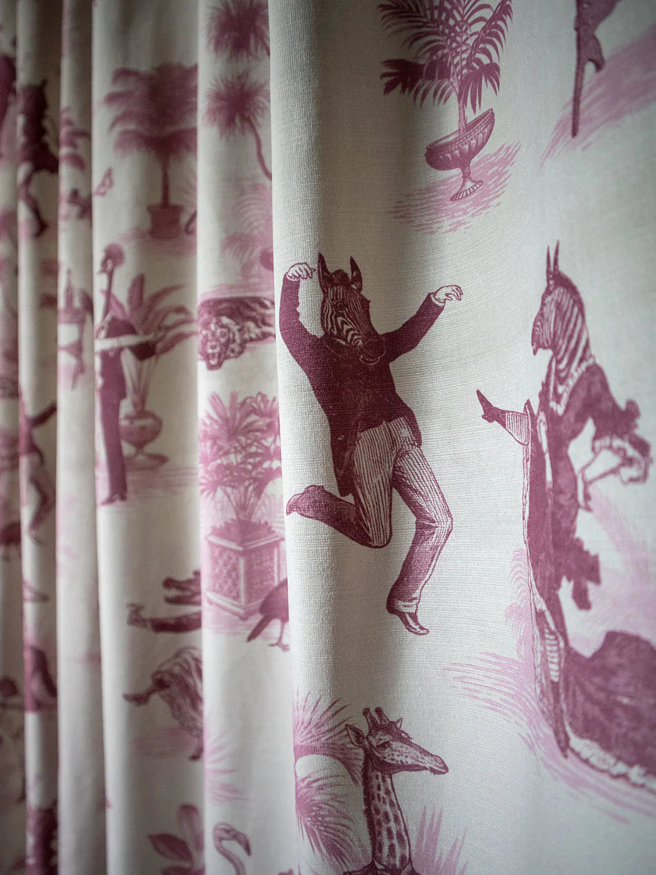 Safari Soiree 'Rouge' Recycled Room Velvet Fabric