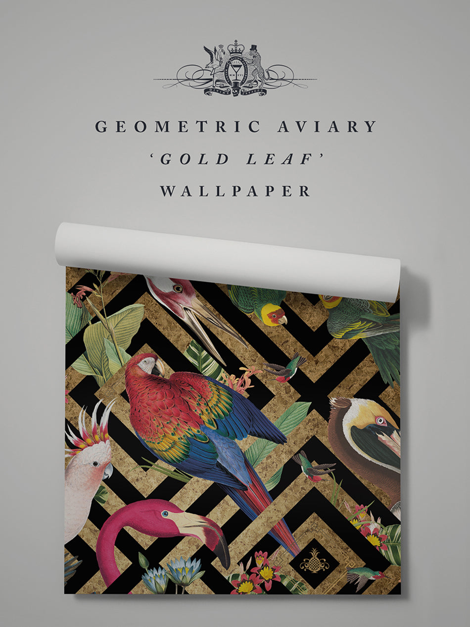 Geometric Aviary Wallpaper