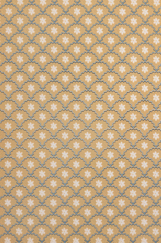 Daisy Scallops Wallpaper - Sand / Ink - BG3000201 - Barneby Gates