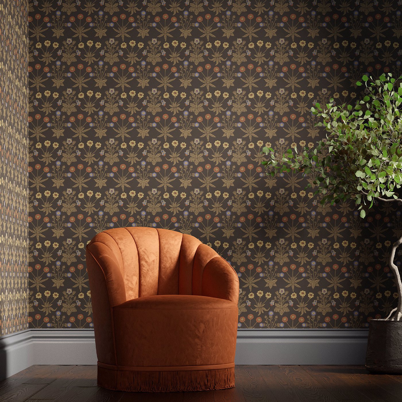 Daisy Wallpaper - Moonlit - 510020 - Morris & Co