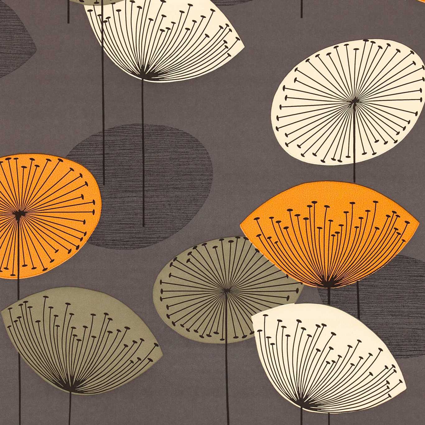 Dandelion Clocks Wallpaper - Slate - DOPWDA103 - Sanderson