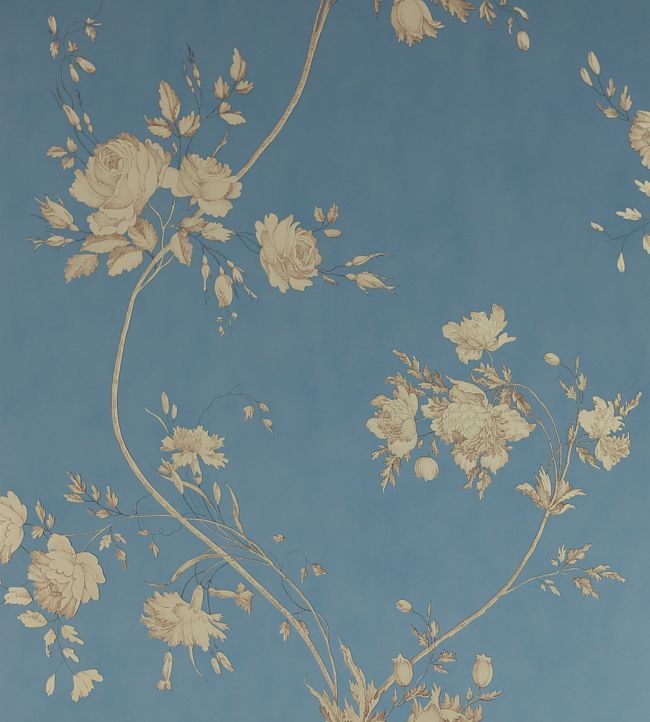 Darcy Wallpaper - Old Blue - Colefax & Fowler