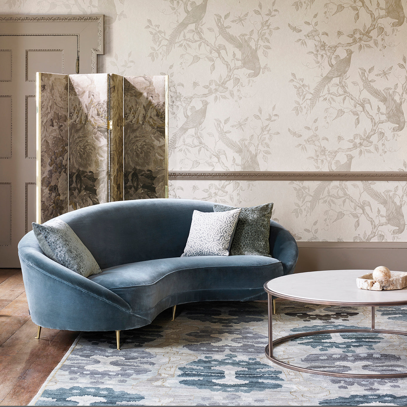 Darnley Wallpaper - Snow - ZDAR312848 - Zoffany
