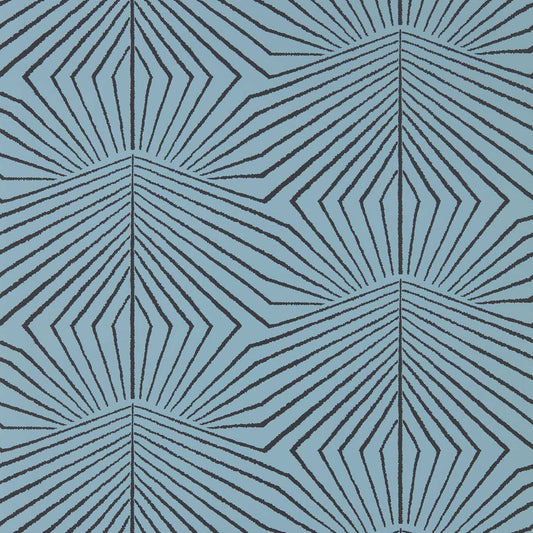 Dawning Wallpaper - Copenhagen Blue/Ritual - HQN3112929 - Harlequin