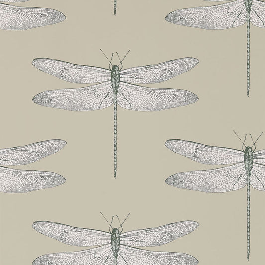 Demoiselle Wallpaper - Jute/Slate - HGAT111241 - Harlequin