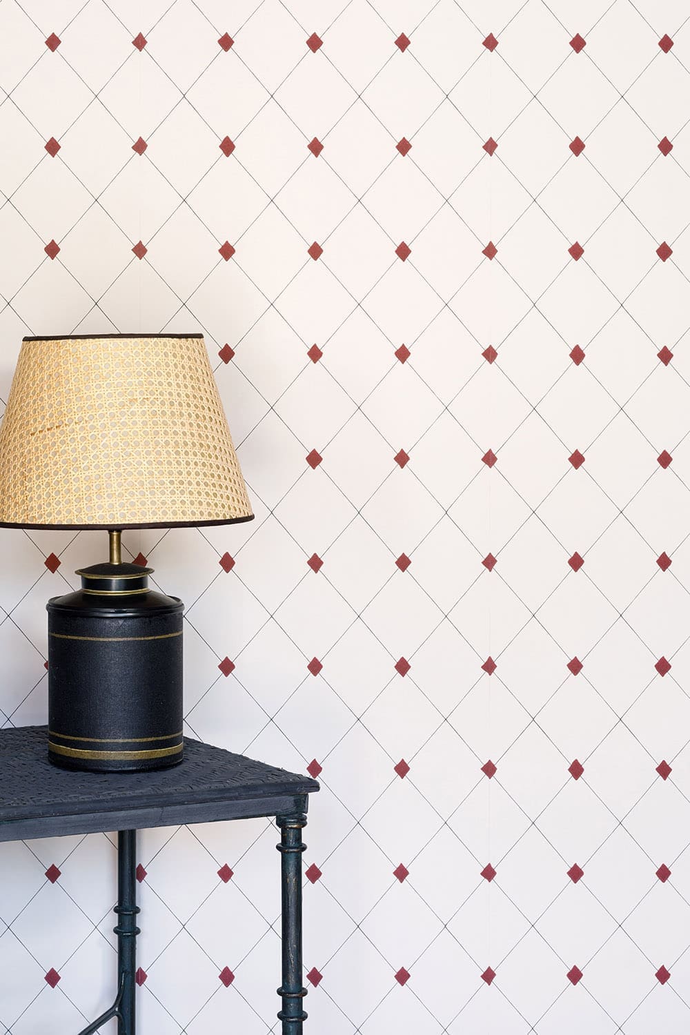 Diamond Trellis Wallpaper - Red - BG2800202 - Barneby Gates
